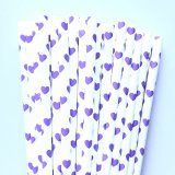 Lilac Light Purple Heart Party Paper Straws 500 Pcs Lilac Light Purple Heart Party Paper Straws 500 Pcs