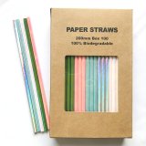 100 Pcs/Box Mixed Metallic Foil Iridescent Paper Straws 100 Pcs/Box Mixed Metallic Foil Iridescent Paper Straws