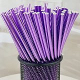 Plain Metallic Solid Purple Foil Paper Straws 500 Pcs Plain Metallic Solid Purple Foil Paper Straws 500 Pcs